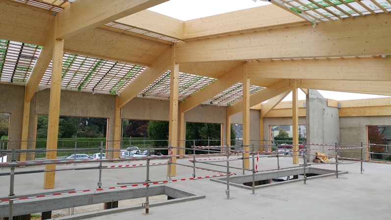 Chantier Bureaux Bois Beton Chanvre Entreprises Triballat 35