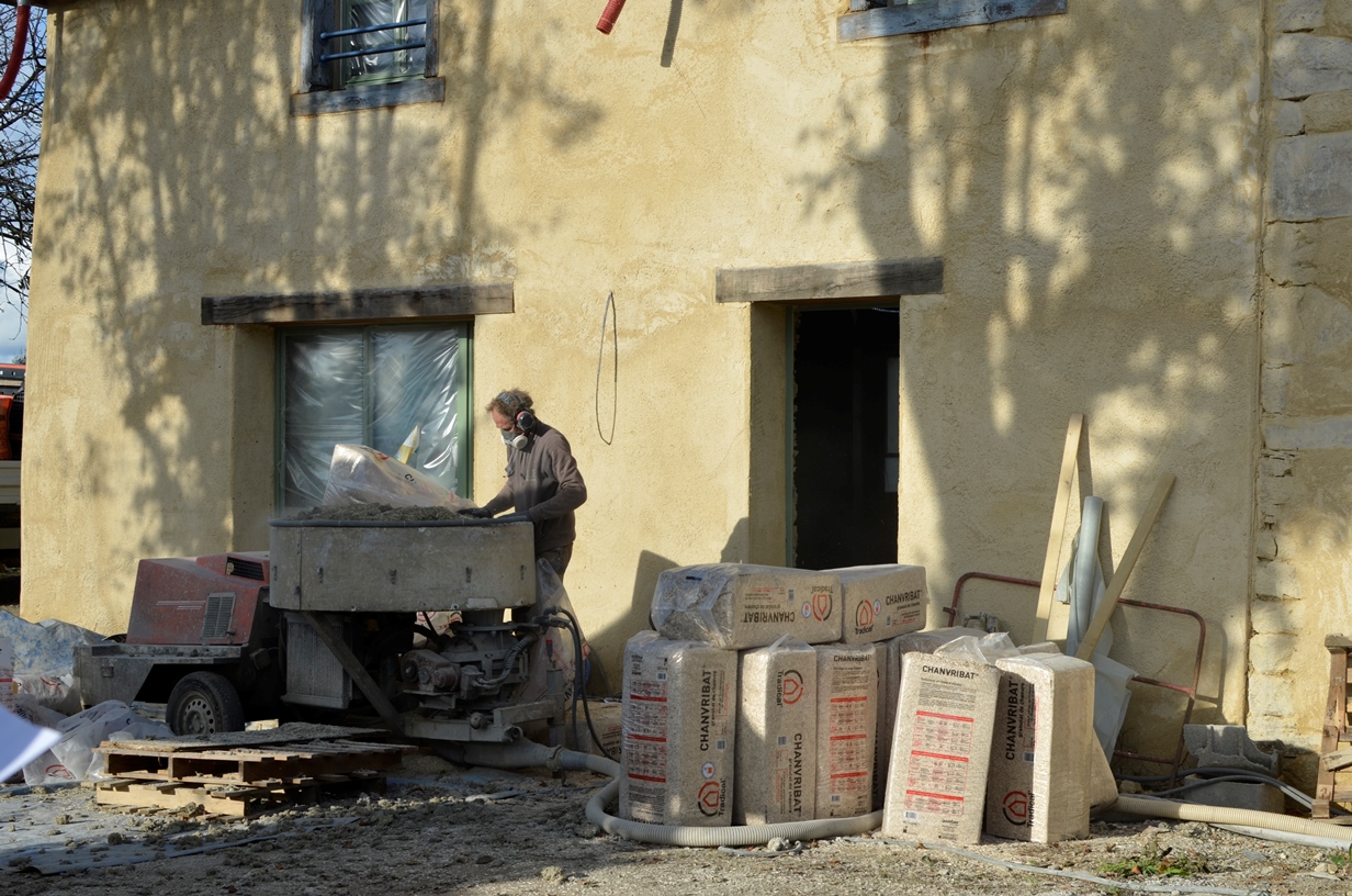 Rénovation en béton de chanvre à Domagné