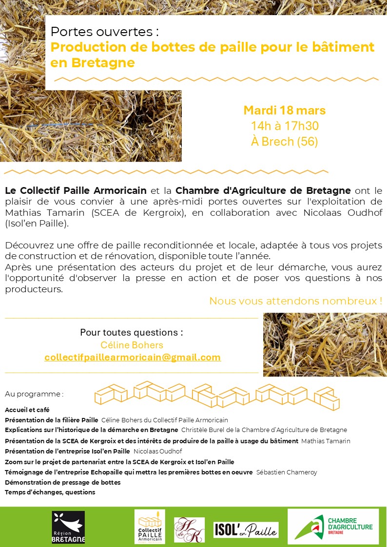 Invitation Portes ouvertes Paille